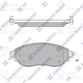 Комплект тормозных колодок (дисковый тормоз) SANGSIN SP4262