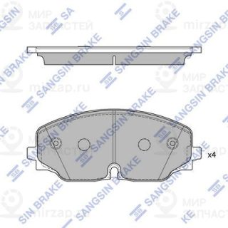 Комплект тормозных колодок (дисковый тормоз) SANGSIN SP4265