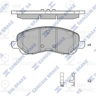 Комплект тормозных колодок (дисковый тормоз) SANGSIN SP4277