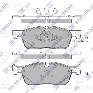 Комплект тормозных колодок (дисковый тормоз) SANGSIN SP4279