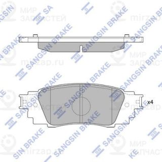 Комплект тормозных колодок (дисковый тормоз) SANGSIN SP4309