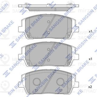 Комплект тормозных колодок (дисковый тормоз) SANGSIN SP4327