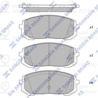 Комплект тормозных колодок (дисковый тормоз) SANGSIN SP4334