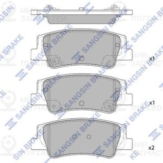 Комплект тормозных колодок (дисковый тормоз) SANGSIN SP4335SD