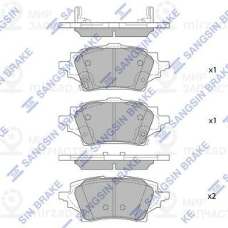 Комплект тормозных колодок (дисковый тормоз) SANGSIN SP4339