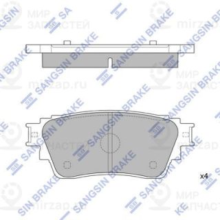 Комплект тормозных колодок (дисковый тормоз) SANGSIN SP4350