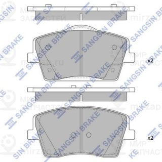 Комплект тормозных колодок (дисковый тормоз) SANGSIN SP4357