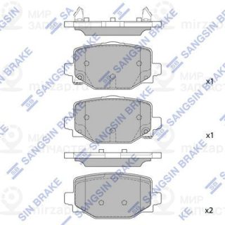 Комплект тормозных колодок (дисковый тормоз) SANGSIN SP4367