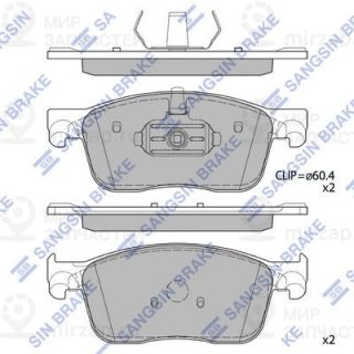 Комплект тормозных колодок (дисковый тормоз) SANGSIN SP4370