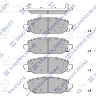 Комплект тормозных колодок (дисковый тормоз) SANGSIN SP4375