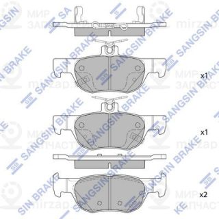 Комплект тормозных колодок (дисковый тормоз) SANGSIN SP4382
