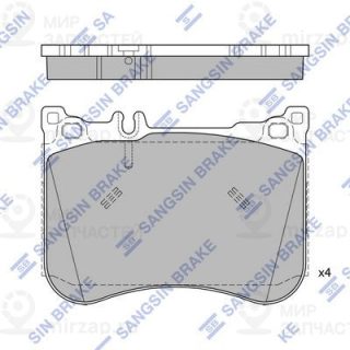 Комплект тормозных колодок (дисковый тормоз) SANGSIN SP4390