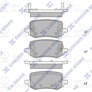 Комплект тормозных колодок (дисковый тормоз) SANGSIN SP4411