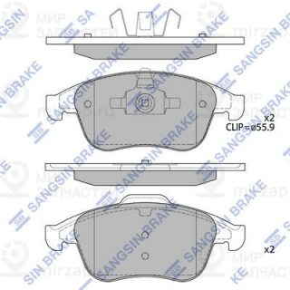 Комплект тормозных колодок (дисковый тормоз) SANGSIN SP4418