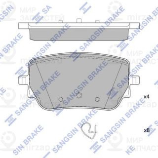 Комплект тормозных колодок (дисковый тормоз) SANGSIN SP4439