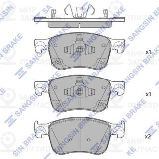 Комплект тормозных колодок (дисковый тормоз) SANGSIN SP4444