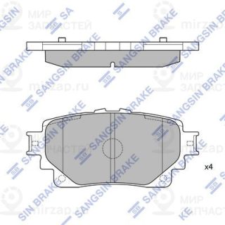 Комплект тормозных колодок (дисковый тормоз) SANGSIN SP4449