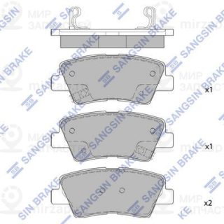 Комплект тормозных колодок (дисковый тормоз) SANGSIN SP4458