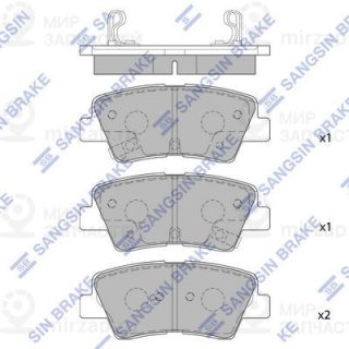 Комплект тормозных колодок (дисковый тормоз) SANGSIN SP4459