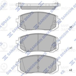 Комплект тормозных колодок (дисковый тормоз) SANGSIN SP4461