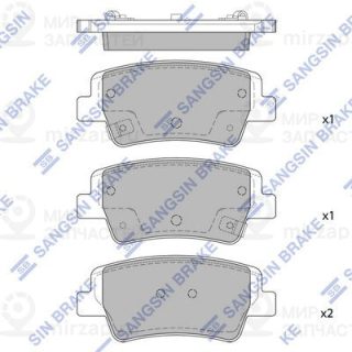 Комплект тормозных колодок (дисковый тормоз) SANGSIN SP4463