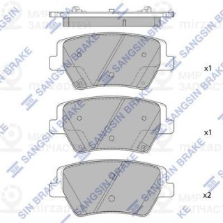 Комплект тормозных колодок (дисковый тормоз) SANGSIN SP4469