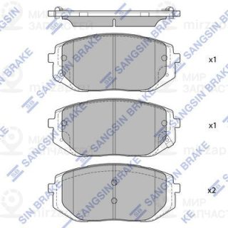 Комплект тормозных колодок (дисковый тормоз) SANGSIN SP4479