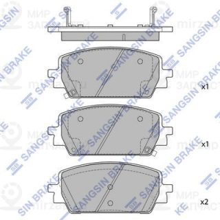 Комплект тормозных колодок (дисковый тормоз) SANGSIN SP4513