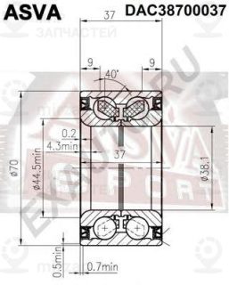 Запчасть ASVA DAC38700037