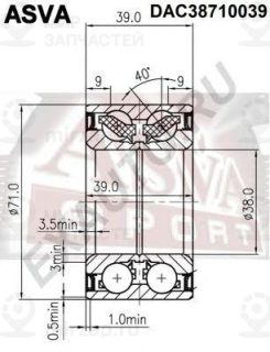 Запчасть ASVA DAC38710039