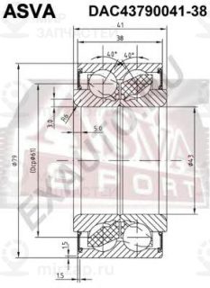 Подшипник ступицы колеса ASVA DAC4379004138