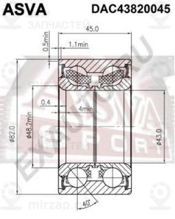 Запчасть ASVA DAC43820045