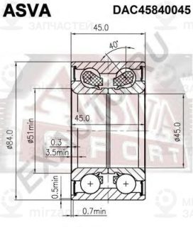 Запчасть ASVA DAC45840045