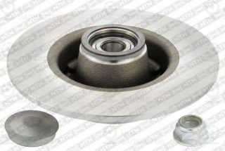 Тормозной диск зад.с подш.ступ.Renault Clio 1.2,1.5,1.6 08-/III 05-/Megane II 1. SNR KF15577U
