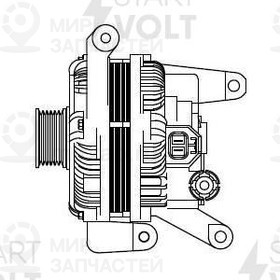Генератор Для А/М Mazda 3 (Bk) (03-) 2.0I 90A (Lg 2501) StartVOLT LG2501