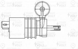 Насос Омывателя Для А/М Ssangyong Kyron (05-)/Actyon (05-) (С Задн. Омыв.) (Swp StartVOLT SWP1701