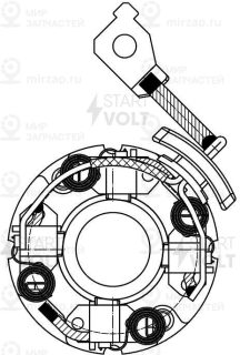 Узел Щеточный Стартера Для А/М Hyundai Solaris (10-)/Kia Rio (11-) 1.4I/1.6I (До StartVOLT VBS0515