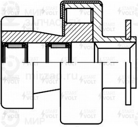 Привод Стартера (Бендикс) Для А/М Ford Transit (14-) 2.2Tdсi (Vcs 1015) StartVOLT VCS1015