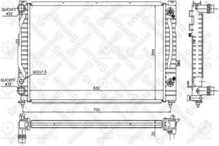 Радиатор охлаждения двигателя STELLOX 1025063SX