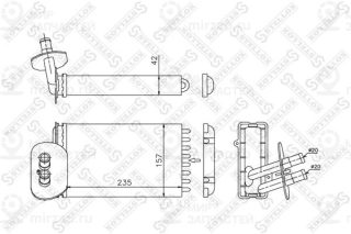 Теплообменник отопителя салона STELLOX 1035048SX