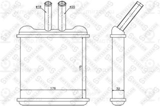 Теплообменник отопителя салона STELLOX 1035074SX