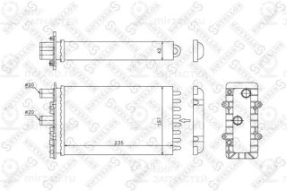 Теплообменник отопителя салона STELLOX 1035079SX