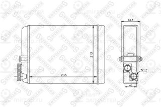 Теплообменник отопителя салона STELLOX 1035087SX
