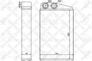 Теплообменник отопителя салона STELLOX 1035097SX