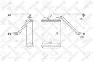 Теплообменник отопителя салона STELLOX 1035104SX