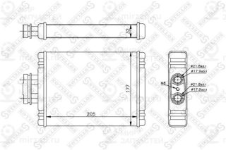 Теплообменник отопителя салона STELLOX 1035114SX