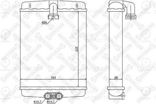 Теплообменник отопителя салона STELLOX 1035120SX