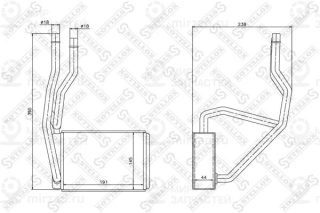Теплообменник отопителя салона STELLOX 1035132SX
