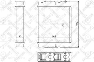 Теплообменник отопителя салона STELLOX 1035136SX