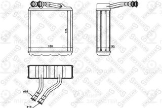 Теплообменник отопителя салона STELLOX 1035217SX